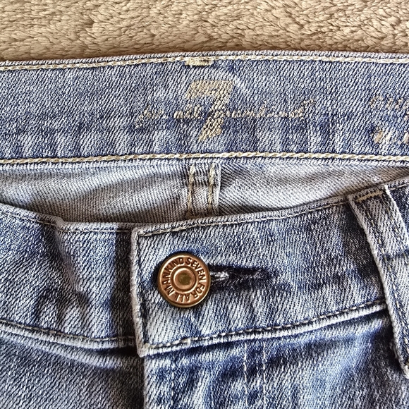 7 For All Mankind low rise cutoff denim shorts size 26 - Picture 9 of 11